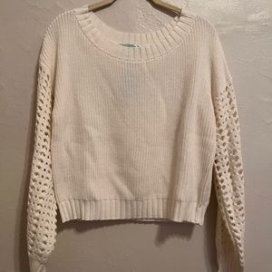 Heather B Womens Pullover Sweater with Bishop Sleeves | NWT